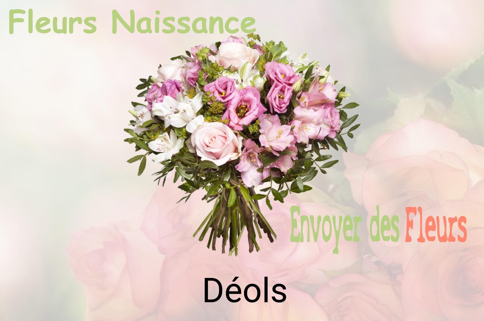 Bouquet de fleurs de naissance livré à Déols